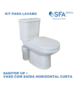 KIT SANITOP UP + VASO COM SADA HORIZONTAL PARA LAVABO